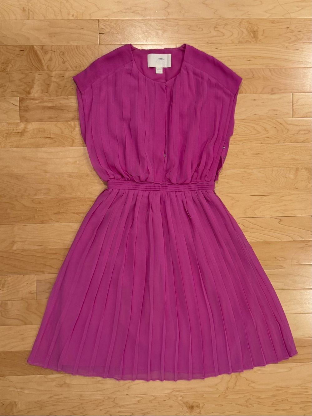 J. Crew Collection Magenta Pleated Dress
